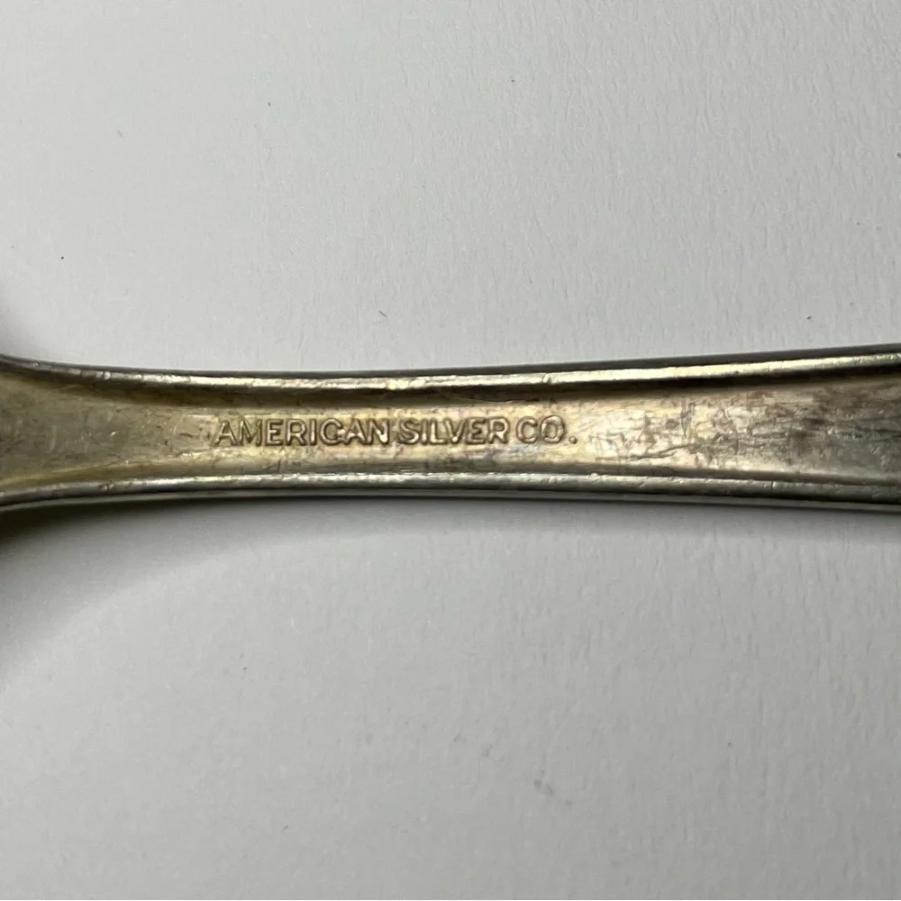 Vintage American Silver Co.Decorative Silverplate Serving Spoons - Set of 2